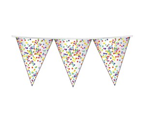 Leketøy - Haza Witbaard Confetti bunting 6mtr. - 437101