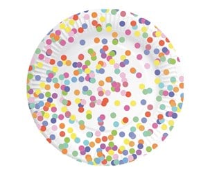 Leketøy - Haza Witbaard Plates Confetti 8pcs. - 437150