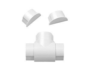 Kabelordner/Kabelstrømpe - D-LINE Adapter Kit 50x25mm 3 Pieces White - AVAP5025W