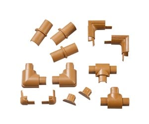 Kabelordner/Kabelstrømpe - D-LINE Adapter Kit 16x8mm 13 Pieces Oak coloured - RETAP1608O