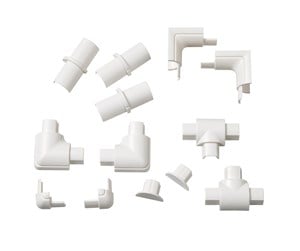 Kabelordner/Kabelstrømpe - D-LINE Adapter Kit 16x8mm 13 Pieces White - RETAP1608W