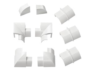 Kabelordner/Kabelstrømpe - D-LINE Adapter Kit 22x22mm 9 Pieces White - RETAP22QSW