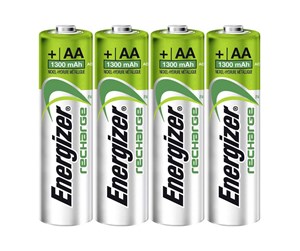 Batteri - Energizer Battery AA/LR6 Ni-Mh 1300mAh 4-pack - 7638900424270