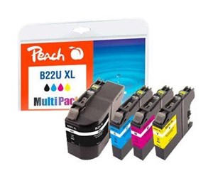 Printertilbehør blekk/toner - Peach Combi-Pack - 4-pack - black yellow cyan magenta - compatible - ink cartridge - Blekkpatron Blå - PI500-210