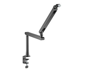 Mikrofon - Deltaco GAM-173 Low-Profile Streaming Microphone arm with riser height extension adapter Black - GAM-173