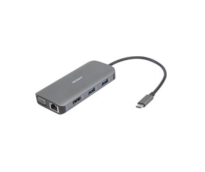 Dokkingstasjon - Deltaco USBC-HDMI25 - 9-in-1 USB-C Docking Station - USBC-HDMI25