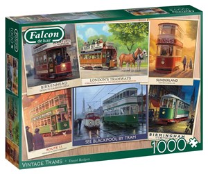 Puslespill - Falcon Vintage Trams(1000) - 707-11367