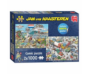 Puslespill - Jan van Haasteren Traffic Chaos & By Air Land and Sea(2x1000) - 707-20073