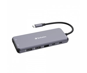 USB-hub - Verbatim CMH-14 14-Port USB-C Pro Multiport Hub USB-hub - USB 3.1 - 14 porter - Grå - 32154