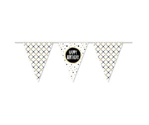 Leketøy - Haza Witbaard Flag line Happy Birthday Gold 10mtr. - 437611