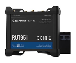 Ruter - Teltonika RUT951 - wireless router - WWAN - Wi-Fi - 3G 4G 2G - DIN rail mountable - Wireless router N Standard - 802.11n - RUT951100000