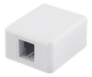 Tilbehør - Deltaco VR-222 Surface mount box for Keystone 1-Port White - VR-222