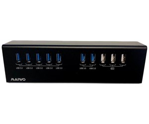 USB-hub - Deltaco KH110A3-B interface hub USB-hub - USB 3.0 - 10 porter - Svart - KH110A3-B