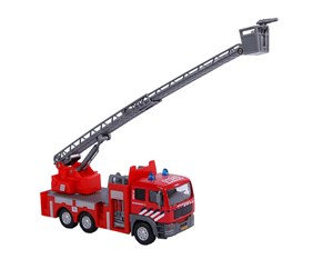 Leketøysbil - Kids Globe Die-cast Fire Department Ladder Truck NL 16cm - 510125