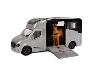 Leketøysbil - Kids Globe Die-cast Horse Truck with Light and Sound Gray - 510211