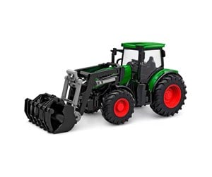 Leketøysbil - Kids Globe RC Tractor with Front Loader - Green - 510310