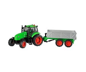 Leketøysbil - Kids Globe Tractor with Trailer Light & Sound 1:32 - 510653