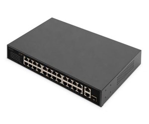 Switch/splitter - DIGITUS DN-95356 - switch - 19 inches IEEE 802.3 af/at - 24 ports - unmanaged - rack-mountable - DN-95356