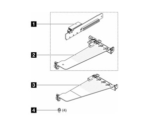 Kabinett tilbehør (kjølepasta mv.) - Lenovo - server riser kit - 4XH7A86136