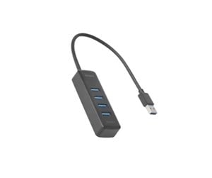 USB-hub - Deltaco - hub - 4 ports USB-hub - 4 porter - Svart - UH-734