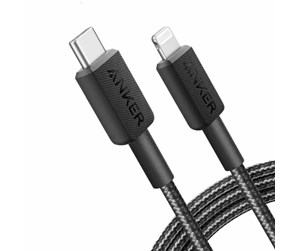 USB - Anker 322 USB-C to Lighning Nylon cable - 0.9m - Black - A81B5G11