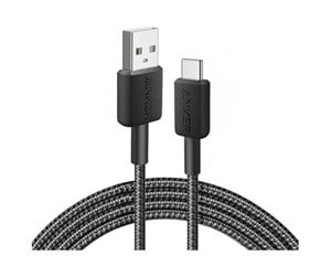 USB - Anker 322 USB-A to USB-C Nylon cable - 0.9m - Black - A81H5G11