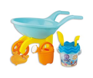 Utendørsleker - Androni Wheelbarrow with Bucket Set Underwater World 7 pcs - 6323-FISH