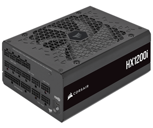 Strømforsyning (PSU) - Corsair HX1200i Strømforsyning (PSU) - 1200 Watt - 140 mm - ATX 3.1 - 80 Plus Platinum sertifisert - CP-9020281-EU