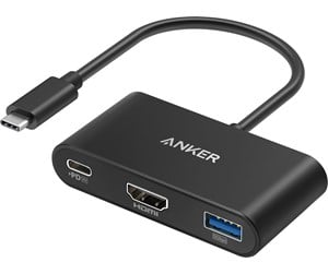 USB-hub - Anker PowerExpand 3-in-1 USB-C Hub USB-hub - 3 porter - Svart - A8339HA1