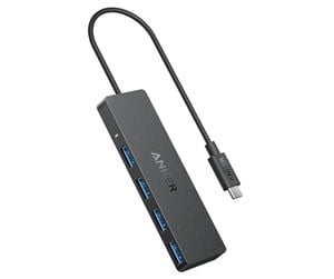 USB-hub - Anker USB-C Data Hub (4-in-1 5Gbps) - Black USB-hub - USB 3.1 - 4 porter - Svart - A8309G11