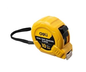 Måleutstyr - Deli Tools Steel Measuring Tape 10m/25mm  EDL9010B (yellow) - EDL9010B