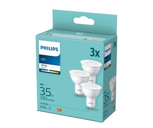 LED-lyspære - Philips LED-lyspære Spot PAR16 3W/830 (35W) 90° 3-pack GU10 - 929003561903