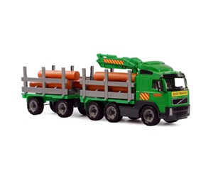 Leketøysbil - Cavallino Toys Cavallino Volvo Timber Transport Truck with Trailer - 1124VV01