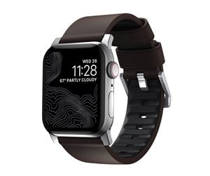 Smartklokke - Tilbehør - Nomad Active Strap Pro Brown -silver - Apple Watch Ultra 2/1 49mm 9/8/7 45mm/6/SE/5/4 44mm/3/2/1 42mm - NM1A4mSNW0