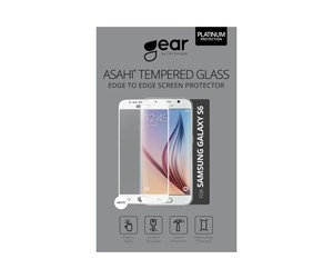 Mobil - Beskyttelsesglass - GEAR Glass Protector 3D Samsung S6 Full Fit White - 661023