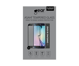 Mobil - Beskyttelsesglass - GEAR Glass Protector 3D 5.1" Samsung S6 Edge Full Fit Black - 661024