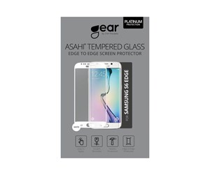 Mobil - Beskyttelsesglass - GEAR Glass Protector 3D 5.1" Samsung S6 Edge Full Fit White - 661025