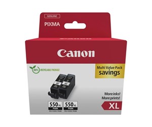 Printertilbehør blekk/toner - Canon PGI 550XLx2 / 6431B010 High Black - Blekkpatron Svart - 6431B010