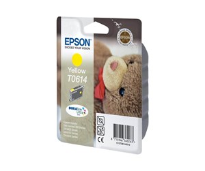 Printertilbehør blekk/toner - Epson T0614 - yellow - original - ink cartridge - Blekkpatron Yellow - C13T06144020