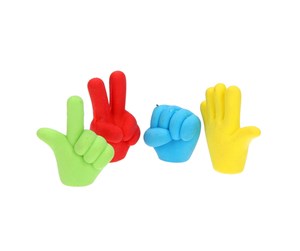 Skole - LG-Imports Eraser - Colored Hand (Assorted) - 6429