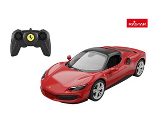 Fjernstyrt - RASTAR R/C 1:16 FERRARI 296 GTS RED - 94600