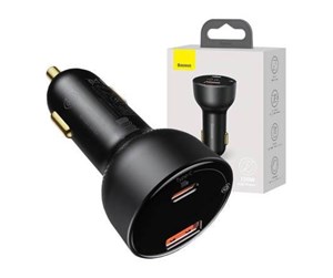 Mobil - Adaptere og ladere - Baseus Car charger  Superme USB USB-C 100W (black) - CCZX-01