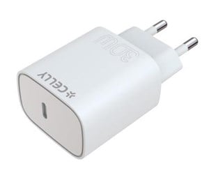 Mobil - Adaptere og ladere - CELLY TC1USBC30WEVO - USB-C Wall Charger 30W EVO [PRO POWER] - TC1USBC30WEVOWH