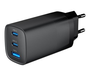 Mobil - Adaptere og ladere - Gembird power adapter - USB 24 pin USB-C - 65 Watt - TA-UC-PDQC65-01-BK