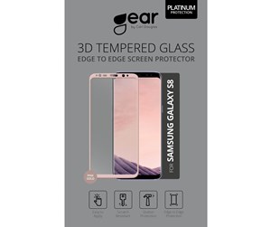 Mobil - Beskyttelsesglass - GEAR Glass Protector Asahi Samsung S8 5.8" Full Fit Rosegold - 661060