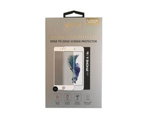 Mobil - Beskyttelsesglass - GEAR Glass Protector 3D Gummed iPhone6 Full Fit White - 661123