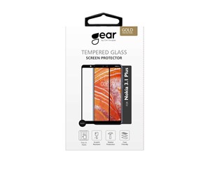 Mobil - Beskyttelsesglass - GEAR Glass Protector 2.5D Full Cover Nokia 3.1 Plus - 661142