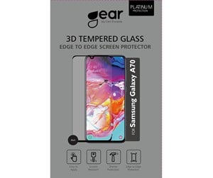 Mobil - Beskyttelsesglass - GEAR Glass Protector 3D Full Cover Black Samsung A70 - 661146