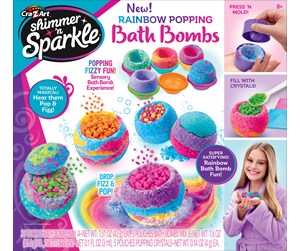 Lekesett - Shimmer n Sparkle  RAINBOW POPPING BATH BOMBS - 17345