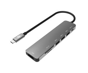 Dokkingstasjon - CELLY PROHUB7IN1 - USB-C Adapter 7in1 [SMART WORKING] - PROHUB7IN1SV